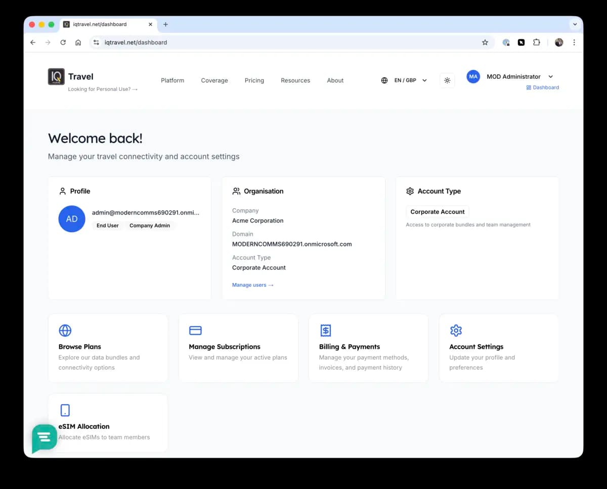Dashboard - Usage, alerts, spend, and quick actions